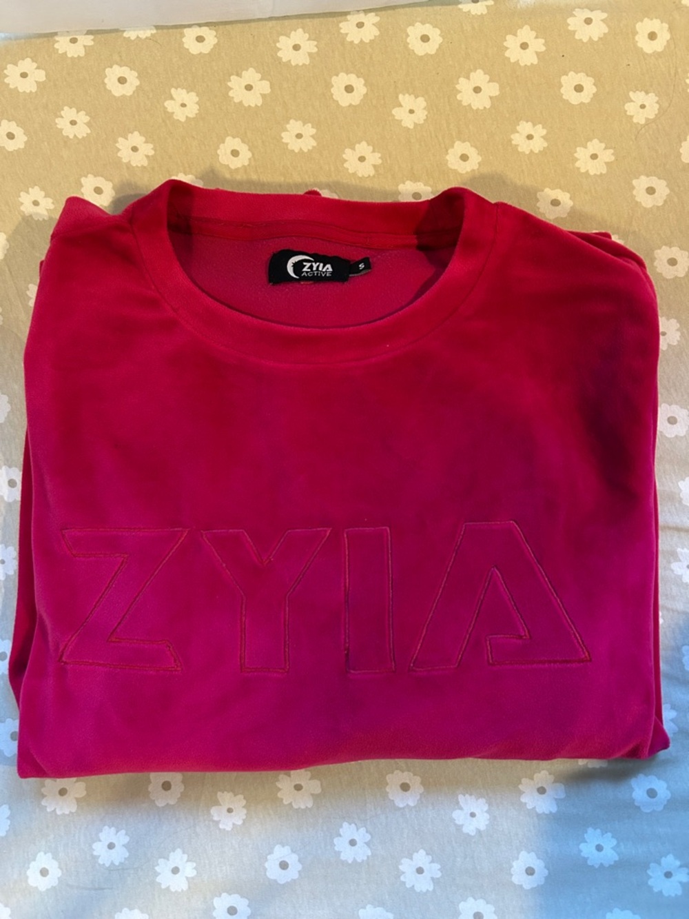 ZYIA Fuchsia Logo Crewneck Sweatshirt